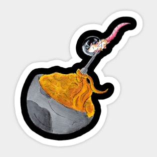 Moon Mac and Cheese Sticker